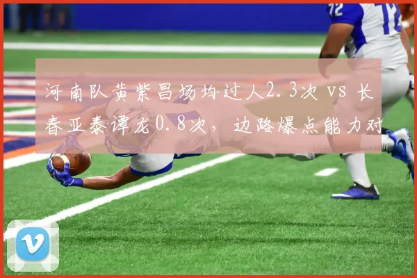 河南队黄紫昌场均过人2.3次 vs 长春亚泰谭龙0.8次,边路爆点能力对比